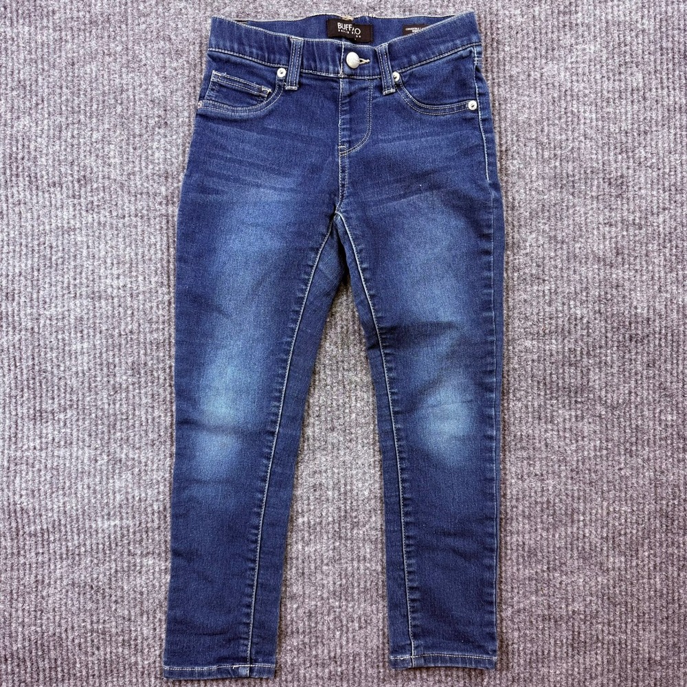 Buffalo David Bitton Girls Size 8 Convertible Skinny Mid Rise Jeans Dark Wash